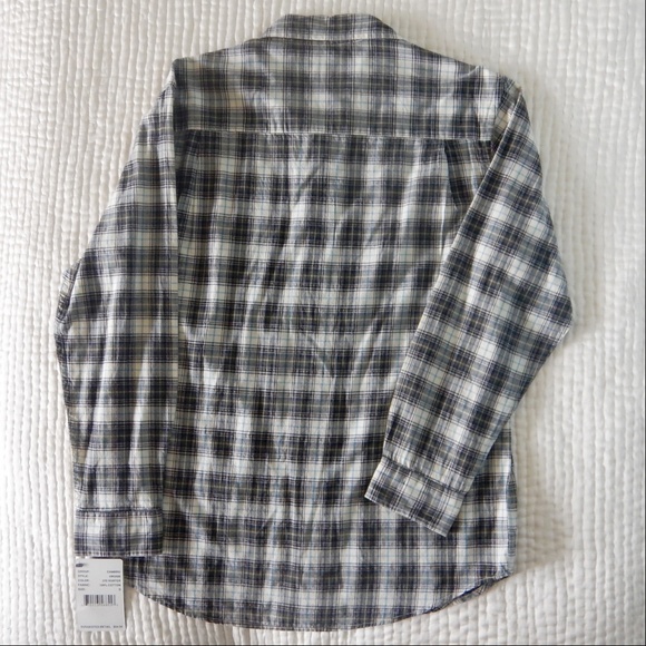 Nautica Button Up Shirt in Hunter Plaid - Picture 5 of 7